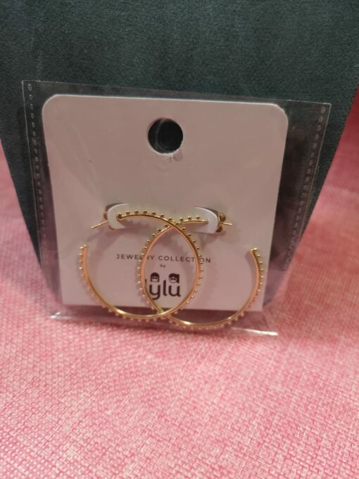 Aro grande baño de oro