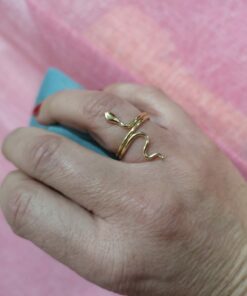 Anillo serpiente baño de oro