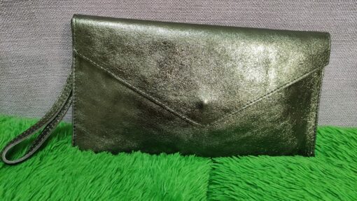 Cartera verde brillo
