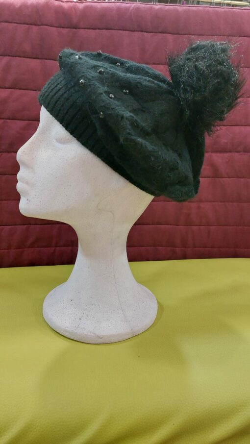 Boina negra pompón - Imagen 2