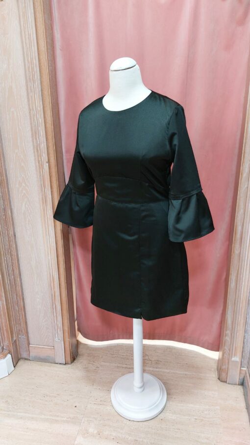 Vestido satinado negro - Imagen 3