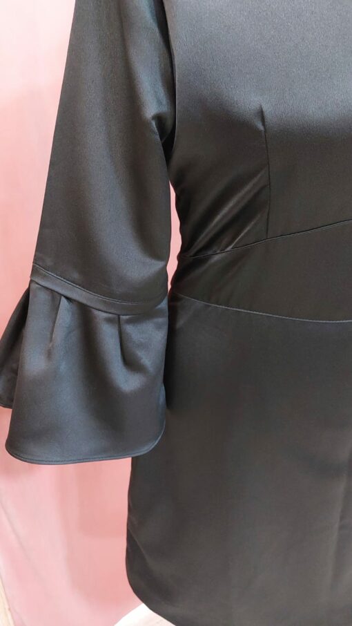 Vestido satinado negro - Imagen 2
