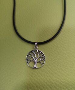 Árbol de la vida plata con cordón