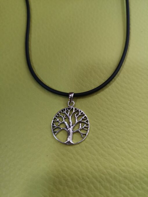 Árbol de la vida plata con cordón