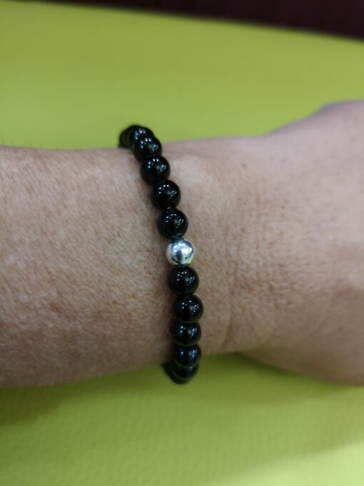 Pulsera ágata negra limpieza energética