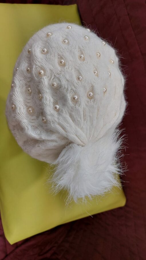 Boina marfil pompón - Imagen 2