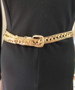 Cinturón metálico dorado