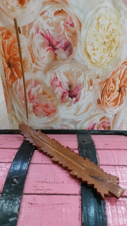 Incensario hoja de madera