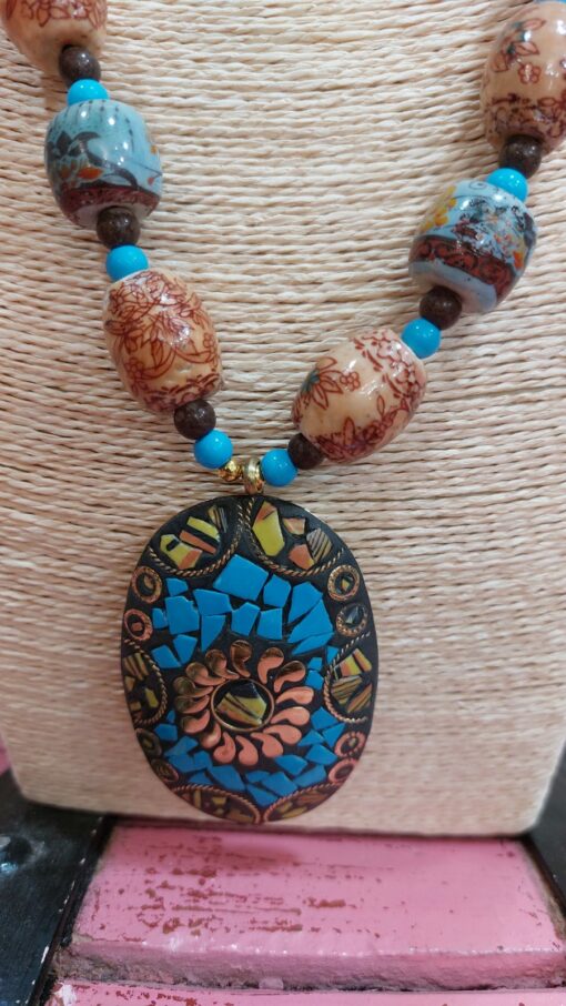 Collar piedra natural turquesa - Imagen 2