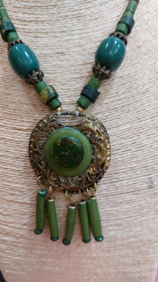 Collar piedra natural verde - Imagen 2