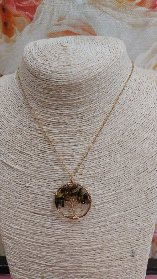 Collar dorado árbol de la vida