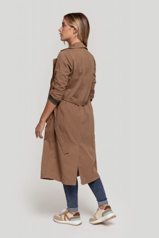 Chaqueta larga - Camel - Imagen 2