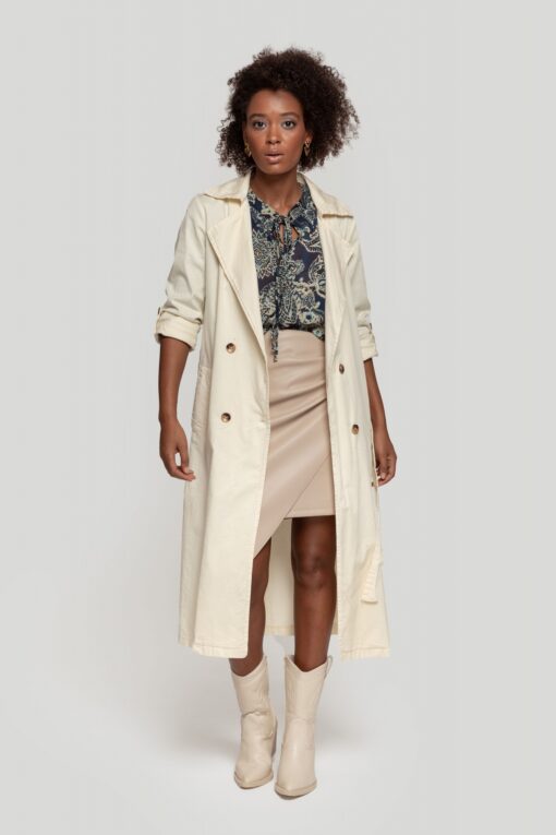 Chaqueta larga - Beige