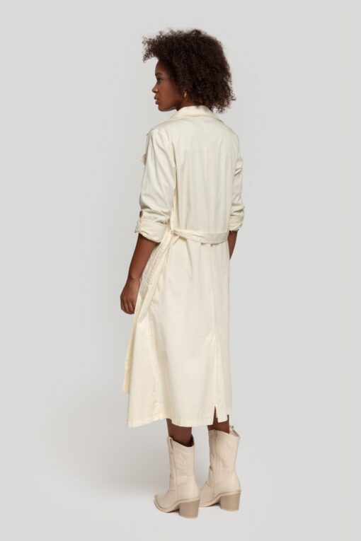Chaqueta larga - Beige - Imagen 2