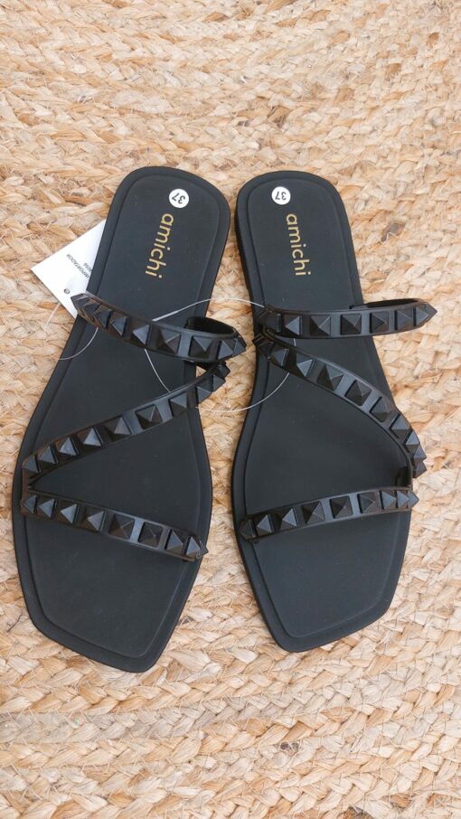 Flip Flop negra 3 tiras - Imagen 3