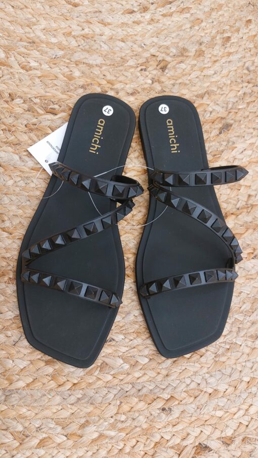 Flip Flop negra 3 tiras - Imagen 2