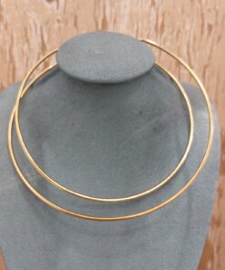 Collar aro dorado doble
