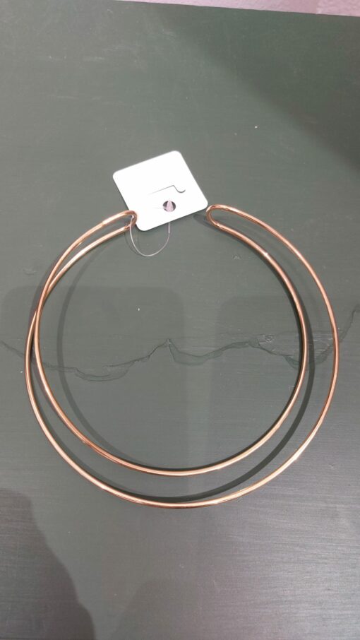 Collar aro dorado doble - Imagen 3