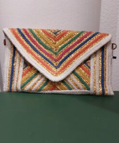 Cartera de mano, multicolor/dorado