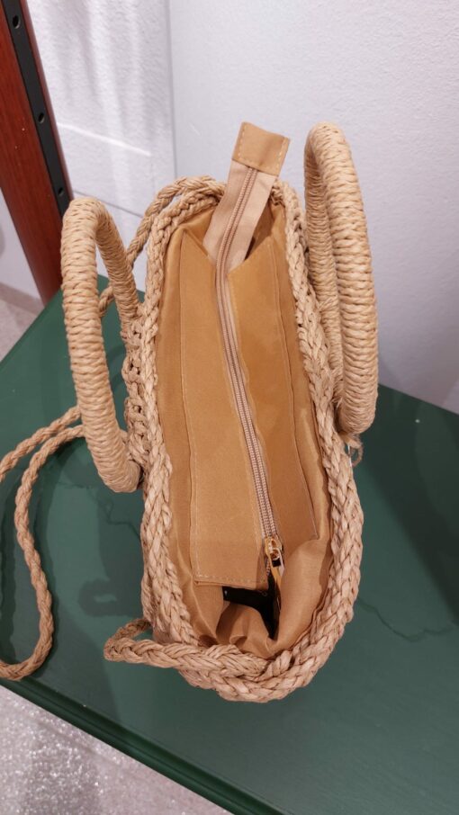 Bolso natural, con asa y bandolera - Imagen 2