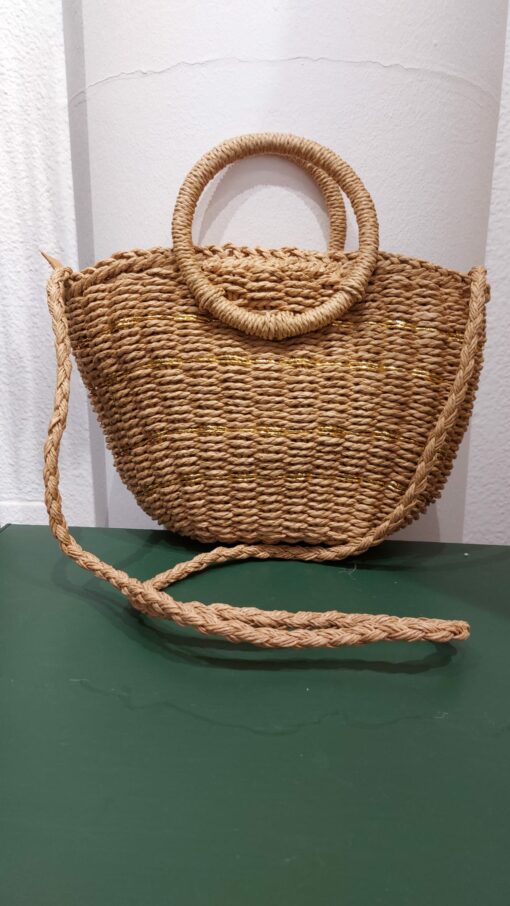 Bolso natural, con asa y bandolera