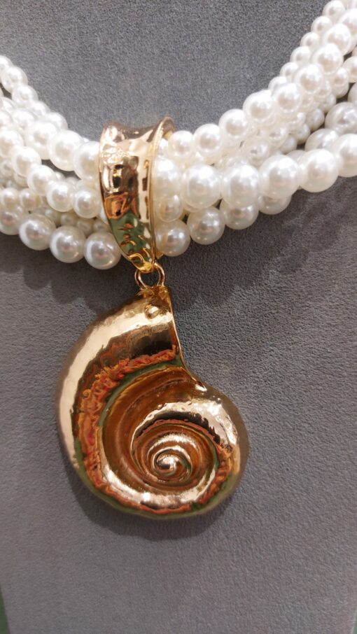 Collar perlas /caracol - Imagen 2
