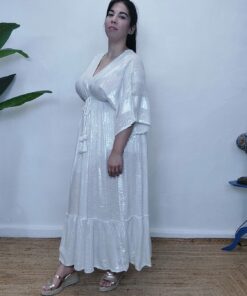 Vestido blanco /plata
