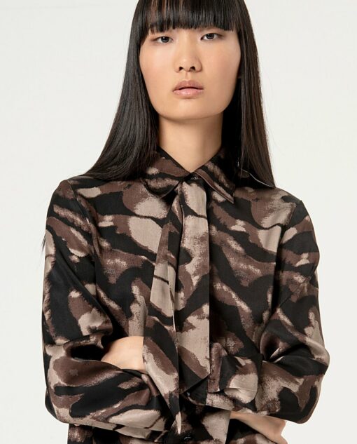 Camisa con lazada extraible Negro - Imagen 3