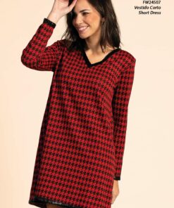 Vestido corto rojo carmin
