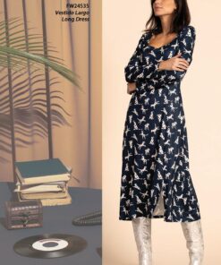 Vestido midi marino
