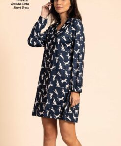 Vestido corto marino
