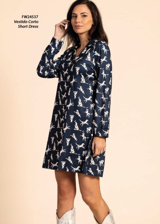 Vestido corto marino