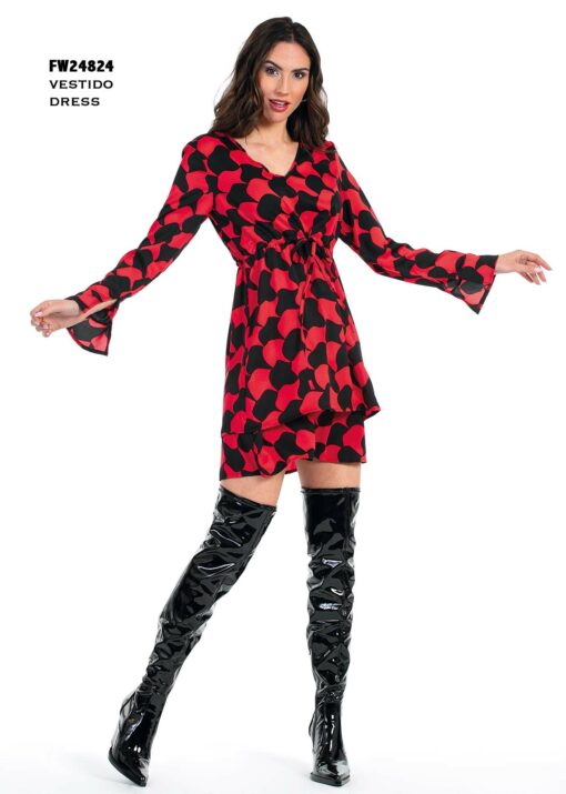Vestido avenue rojo radiante