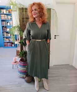 Vestido verde camisero