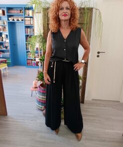 Pantalón negro, goma cintura