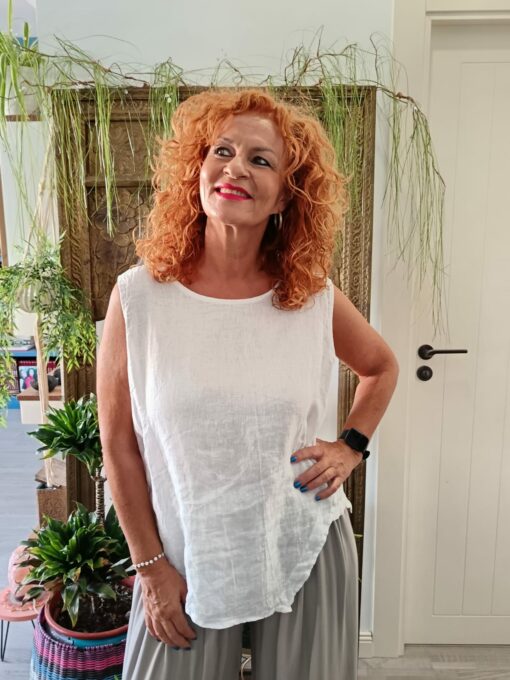 Blusa blanca lino