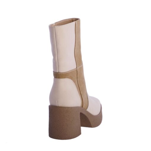 Botín tacón beige - Imagen 4