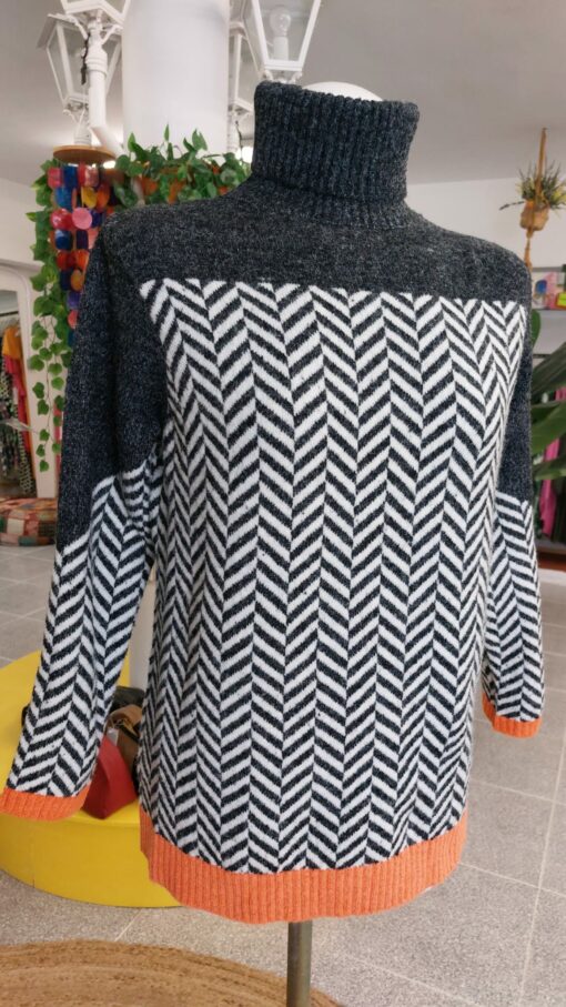 Jersey tricot c/alto antracita - Imagen 2