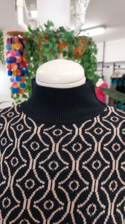 Vestido Jacquard marino - Imagen 2