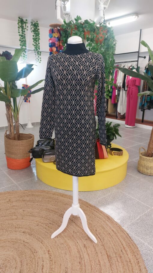 Vestido Jacquard marino