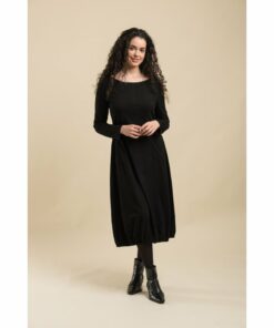 Vestido algodón largo negro