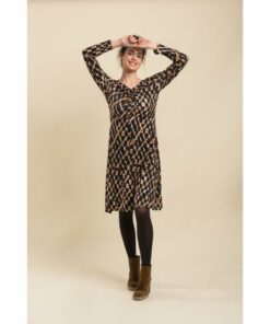 Vestido escote fruncido estrella