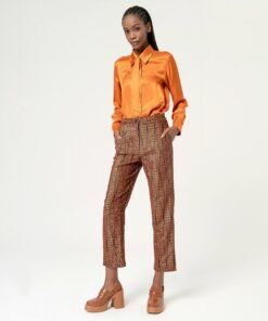 Pantalón recto naranja