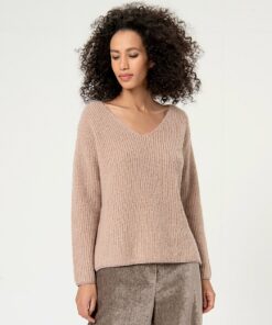 Jersey escote pico piedra