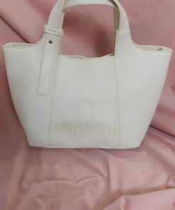Bolso de mano marfil