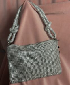 Bolso fiesta cristal plata