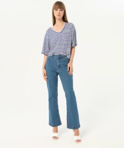 Pantalón tejano acampanado Azul
