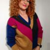 Jersey escote V, mostaza
