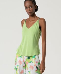 Top tirantes con fornitura Verde