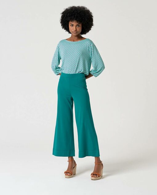 Pantalón recto cropped Esmeralda